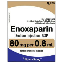 Enoxaparin Sodium 80mg/0.8mL Pre-Filled Syringe 10/Box