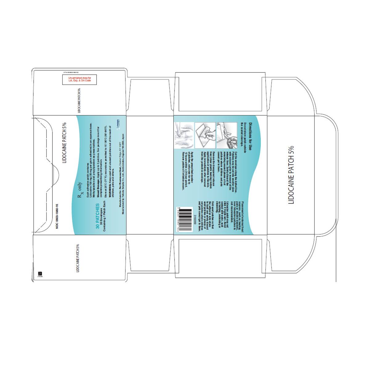 Lidocaine Patch 5% 30/Box