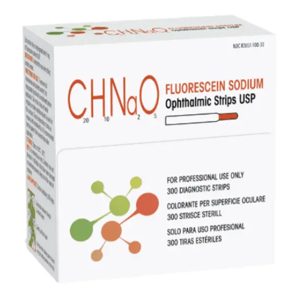Ophth Test Strip Fluorescein Sodium 1mg 300/Strips