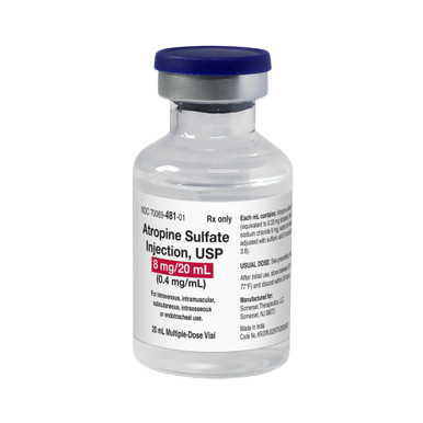 Atropine Sulfate 0.4mg/mL 1mL 1/SDV