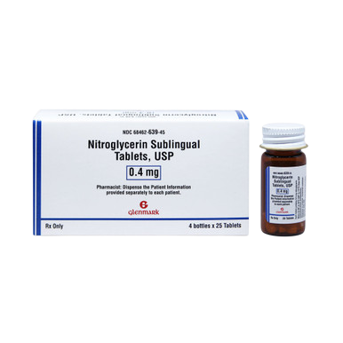Nitroglycerin Sublingual Tab 0.4mg (1x25) 25/Bottle