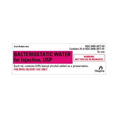 Bacteriostatic Water for Injection 30mL 1/MDV