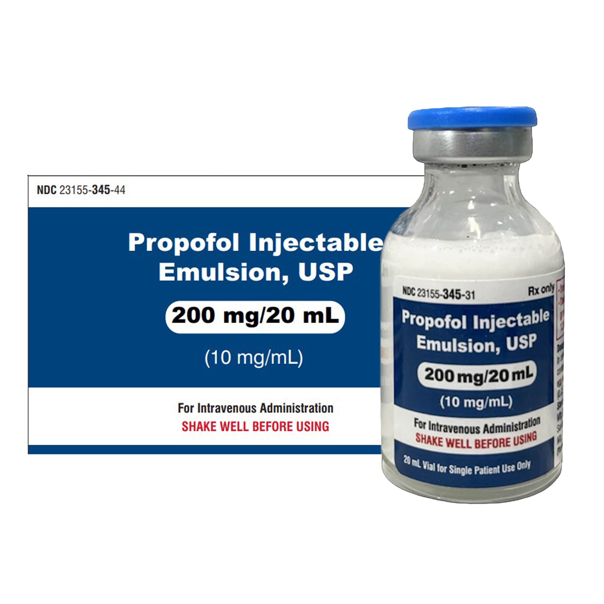Propofol IV Emulsion w/ EDTA 10mg/mL 20mL 160/Case (Diprivan)