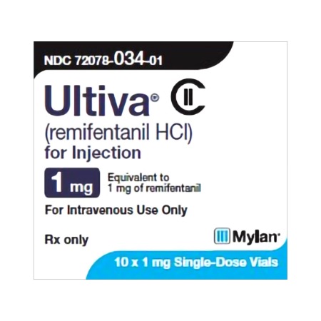Ultiva Remifentanil HCl IV Solution 1mg (PF) 3mL 10/SDV