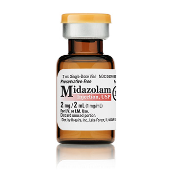 Midazolam 1mg/mL 2mL 25/SDV
