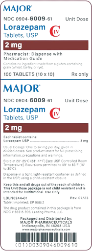 Lorazepam 1mg Tablet 100/Box (UD)