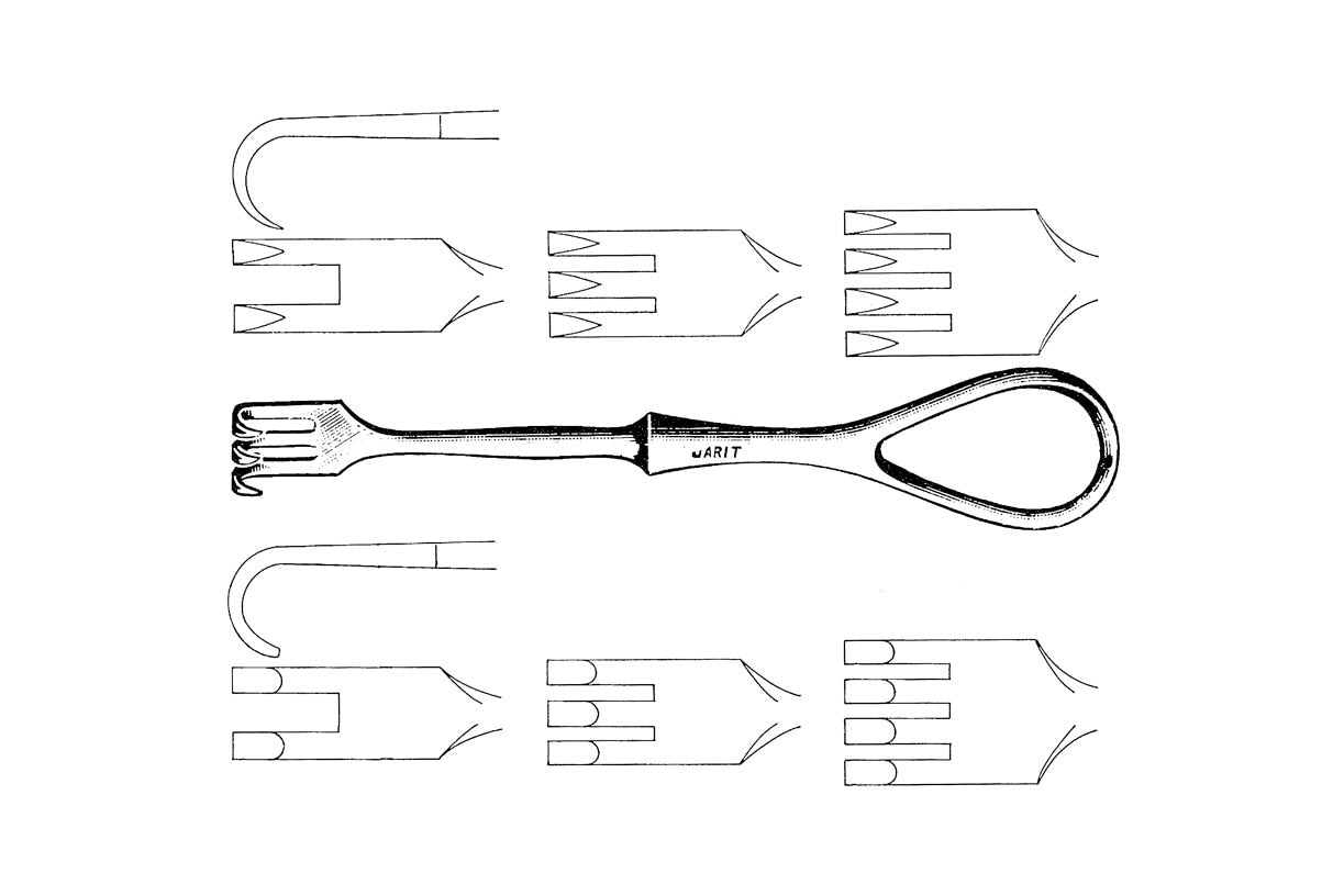 Volkmann Retractor 8-3/4" 4-PRONG Sharp 9X19MM-1/EA