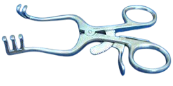Weitlaner Retractor 4-1/2" 2x3-PRONG Sharp-1/EA