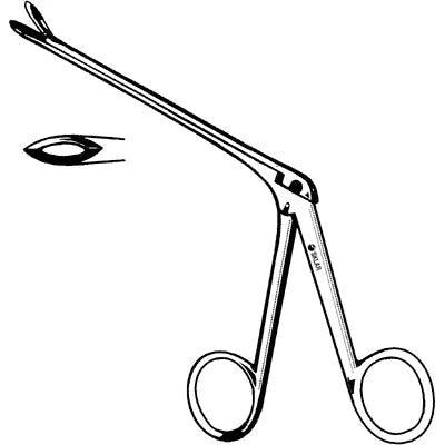 Wilde Type Backbiter Forceps 4-3/8" Work Length STR Rotating 2MM  8-3/4" Total Length - 1/EA