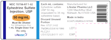 Ephedrine Sulfate 50mg/mL 1mL 1/SDV