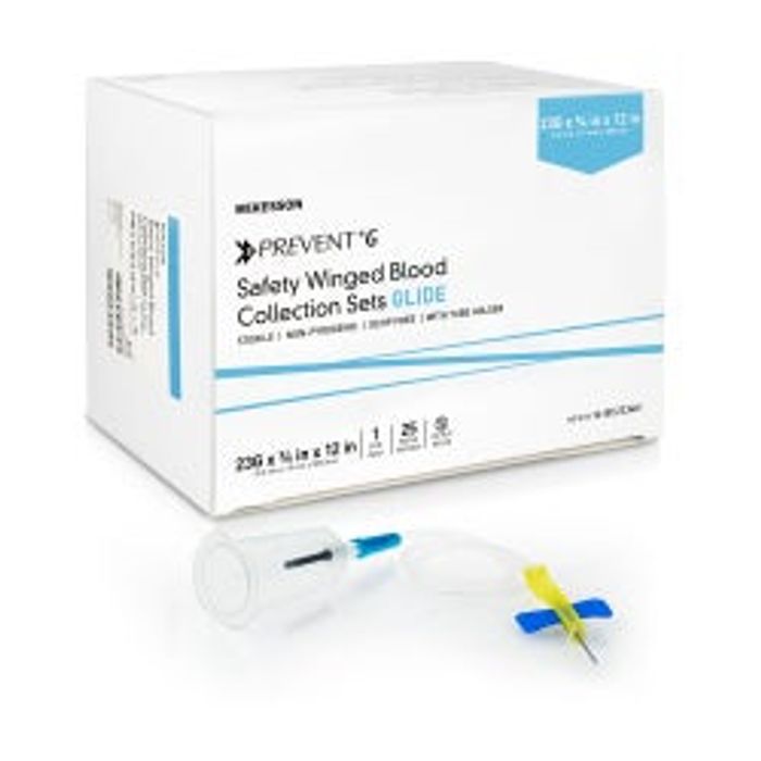 OnGuard Blood Collection Set with Pre-Attached Holder and 12" Tubing, 21G x 0.75" 50/Box