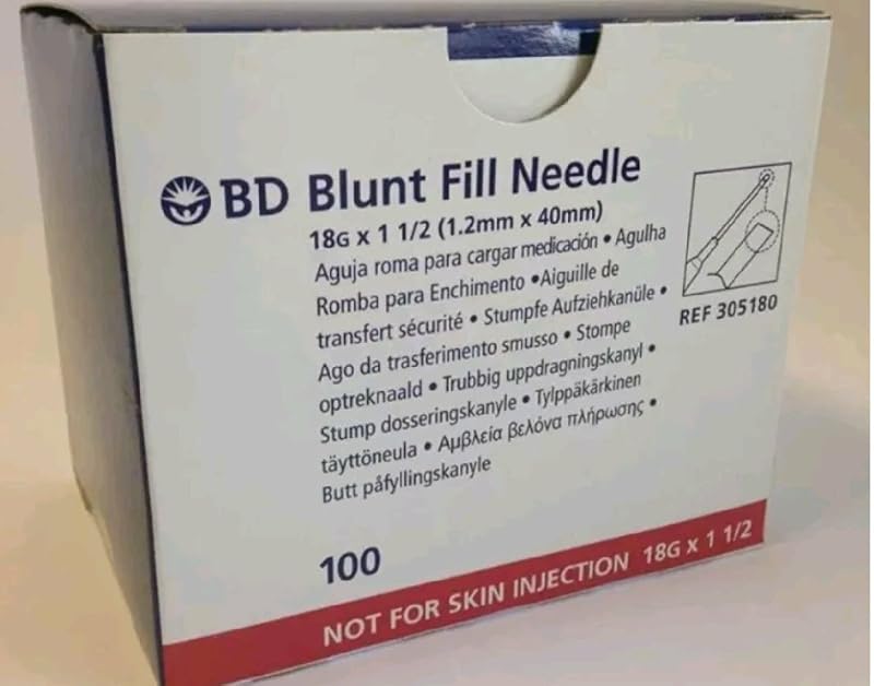 Becton Dickinson Medication Transfer Needle 18 Gauge 1 Inch 1000/Case