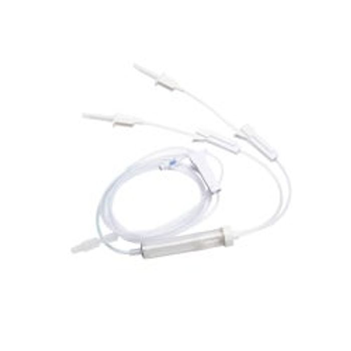 Primary IV Administration Set SmartSite® Gravity 2 Ports 60 Drops / mL Drip Rate Without Filter 104 Inch Tubing Solution 100/Case