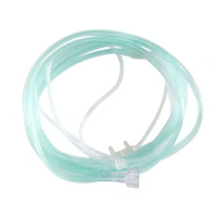 ETCO2 Nasal Sampling Cannula Softech® Bi-Flo® Adult Curved Prong / NonFlared Tip 7 Foot Tubing 25/Case