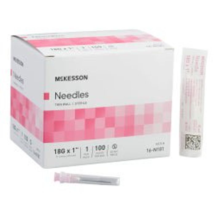 Needle 18gx1" Conventional 100/Box
