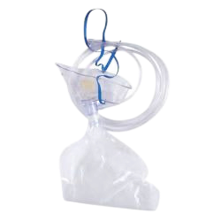 NonRebreather Oxygen Mask Elongated Style Adult One Size Fits Most Adjustable Elastic Head Strap 1/Ea.
