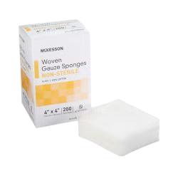 Gauze Sponge McKesson Cotton 8-Ply 4 X 4 Inch Square NonSterile 200/bx