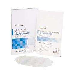 Transparent Film Dressing 6 X 8 Inch Frame Style Delivery Octagon Sterile 10/Box