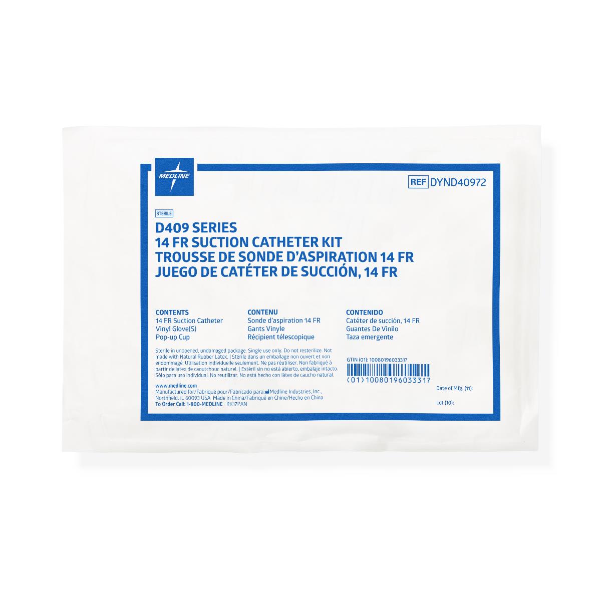 Suction Catheter Kit with 2 Gloves, DeLee Tip, 8 Fr 1/EA
