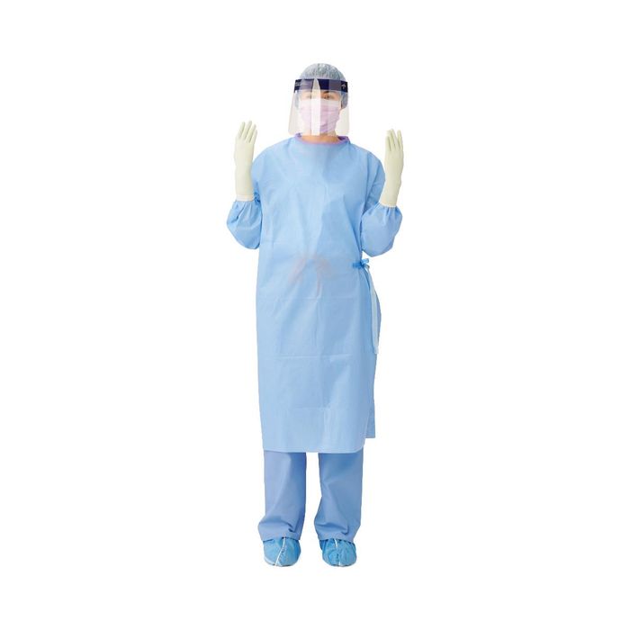 Sterile Nonreinforced Sirus Surgical Gowns 3-XL with Set-In Sleeves and Towel 18/Case