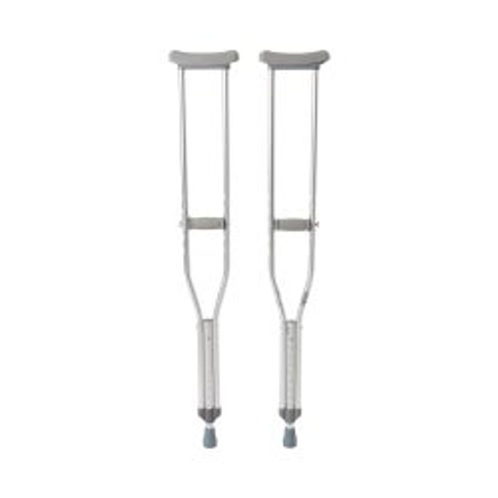 Aluminum Crutches with Red Dot Hand Grip, Tall Adult 1/Pair