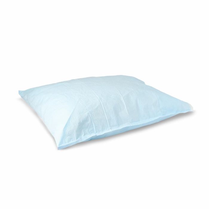 Disposable Tissue/Poly Pillowcase, 21" x 30", Blue 100/Case