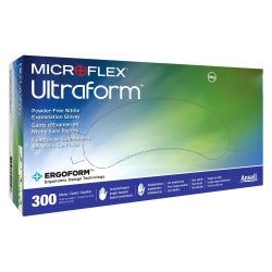 Glove, NonSterile Nitrile Exam Glove Standard Cuff Length Blue, Large 300/Box