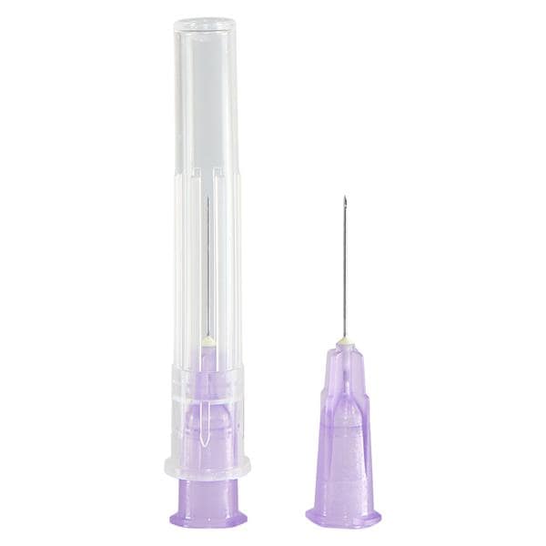 Needle 30g 1/2" Hypodermic Regular Bevel Sterile Disposable Yellow Conventional 100/Box