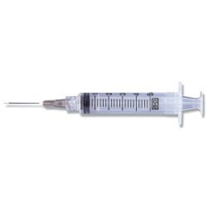 Syringe/NDL 5cc 21Gx1 100/Box