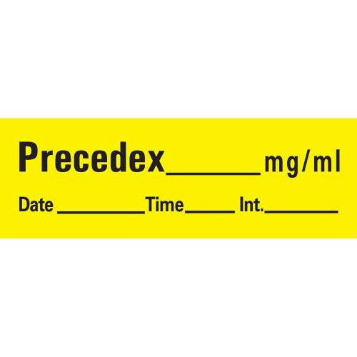 Precedex Anesthesia Label Yellow 1/Roll