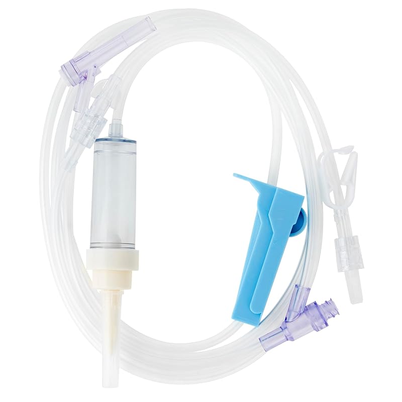 IV Administration Set Needle Free Injection Site 105" 15 Drops/mL 50/Case