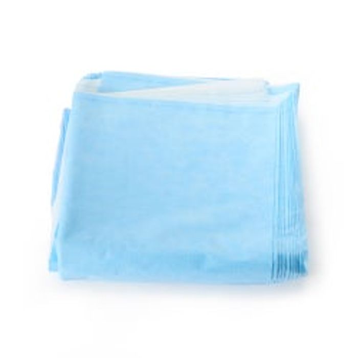 Quick Check* H200 Sterilization Wrap White / Blue 36 X 36 Inch Dual Layer SMS Polypropylene Steam / EO Gas / Hydrogen Peroxide 48/Pack