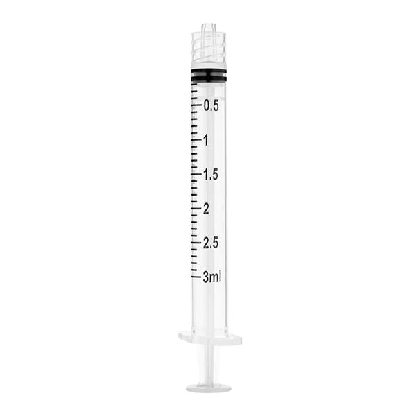 Syringe with Cap, No Needle, Luer Lock, Sterile, 3mL 100/Bx