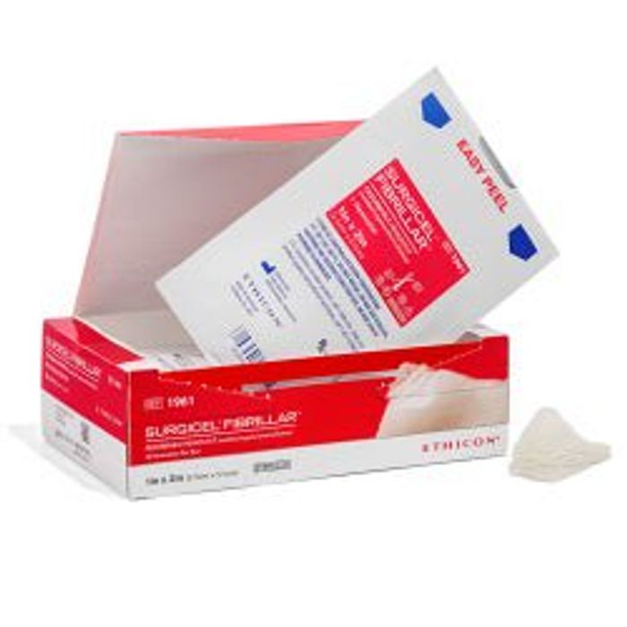 Absorbable Hemostatic Dressing Surgicel® 4 X 8 Inch Sterile 12/CS