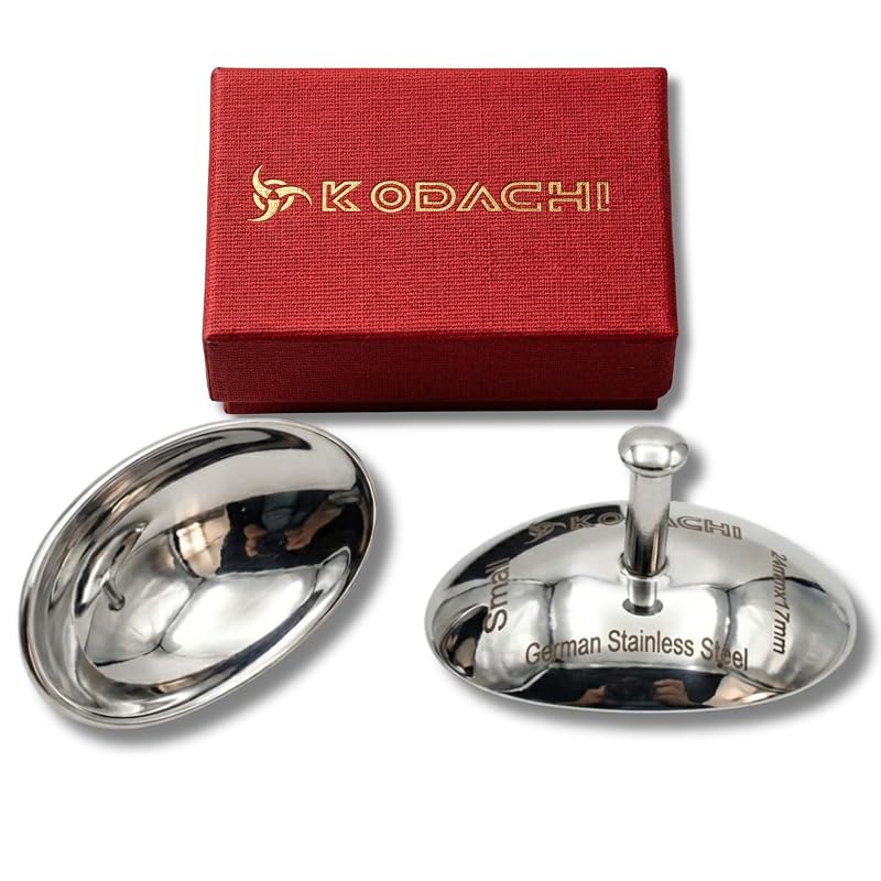 Stainless Steel Corneal Eye Shield Protectors, Small 26mm X 17mm and Large 29mm X 21mm Set of 2 Pairs