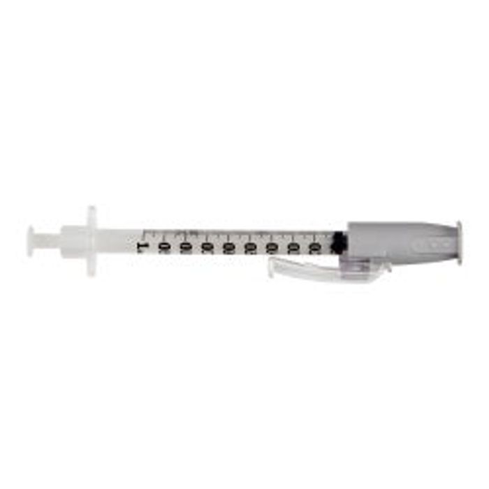 Tuberculin Syringe w/ Needle SafetyGlide 1mL 27G 1/2in 100ct box