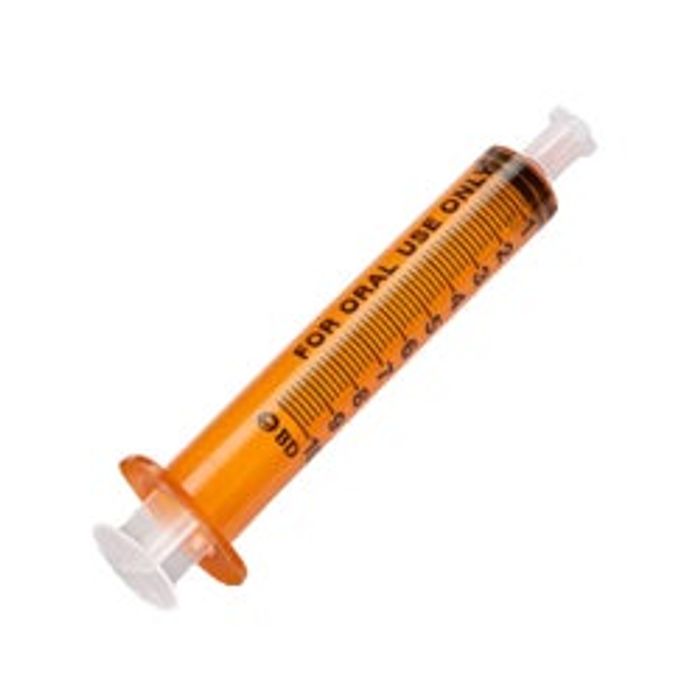 Tip Cap Oral Syringe, Amber, 5Ml 1/ Each