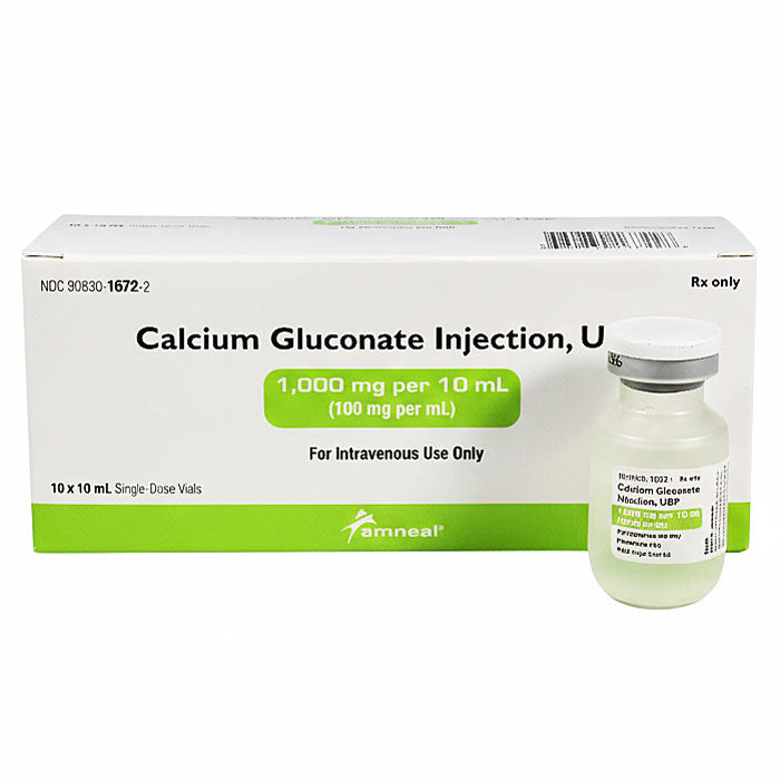 Calcium Gluconate 100mg/mL 10mL 25/SDV