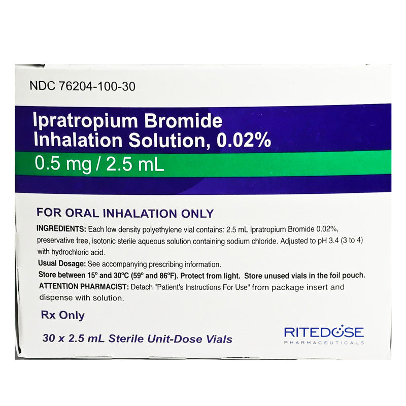 Ipratropium Bromide Inhalation Solution 0.02% 0.2mg/mL 2.5mL 30/UD