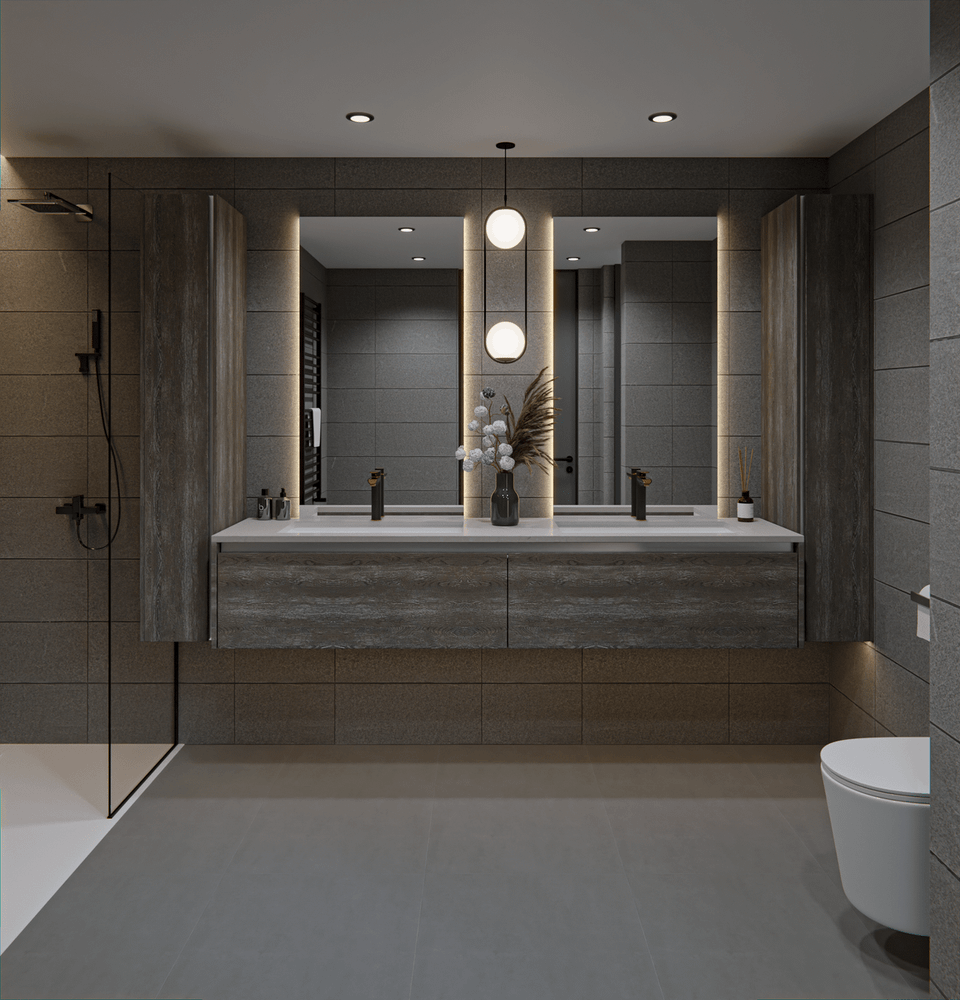 Multi Vanity Inset Gela Inset Floating Vanity M110 Double Sink