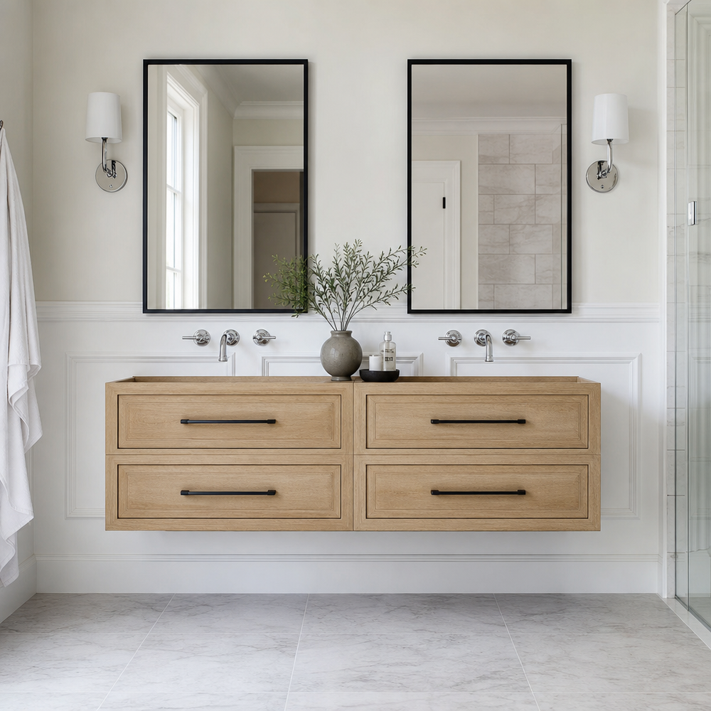 Hudson Shaker Floating Vanity Double Sink