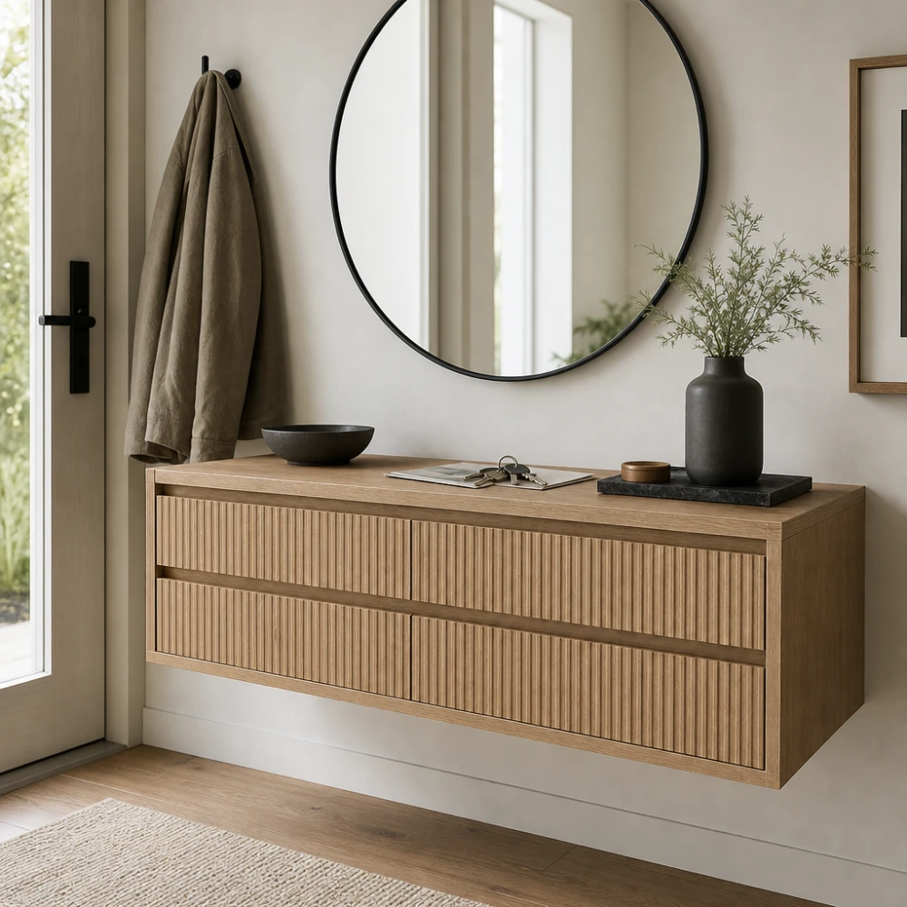 Amalfi Fluted Floating Entry Console