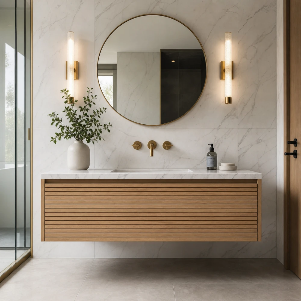 Bergen Slatted Floating Vanity