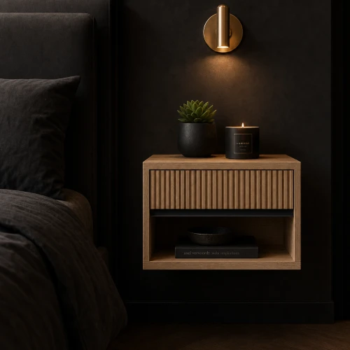 Amalfi Fluted Floating Nightstand