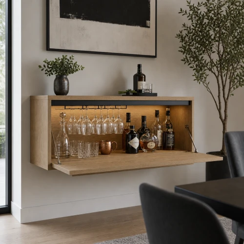 Marfa Floating Bar Cabinet