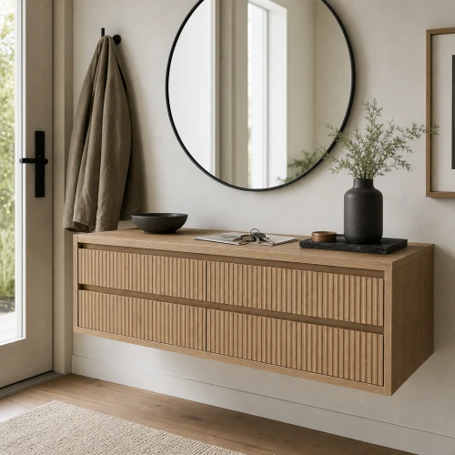 Amalfi Fluted Floating Entry Console