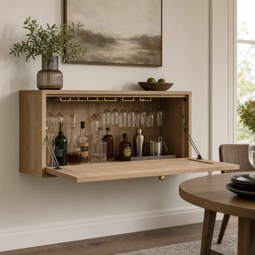 Hudson Shaker Floating Bar Cabinet