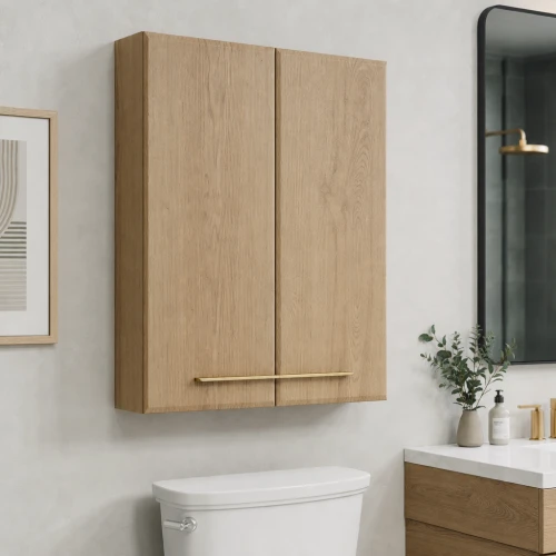 Milano Beveled Floating Bathroom Wall Cabinet