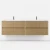 Amalfi Fluted Floating Vanity Double Sink