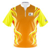 Signature Orange & Yellow Retro Flames Bowling Jersey
